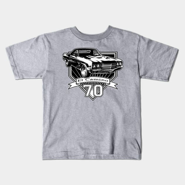 70 El Camino Kids T-Shirt by CoolCarVideos